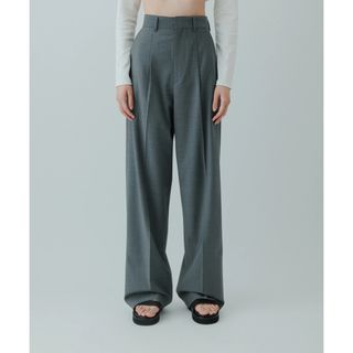 アダムエロぺ(Adam et Rope')の【新品】yo BIOTOP High waist slacks グレー(カジュアルパンツ)