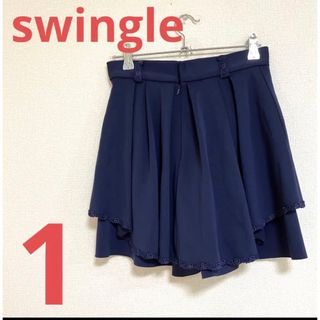 スウィングル(Swingle)のswingle♡スウィングル♡キュロットパンツ　フレア　ネイビー　サイズ1(キュロット)