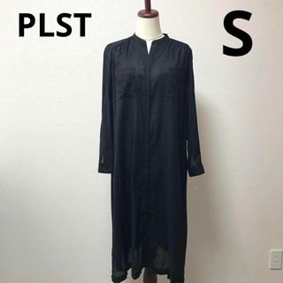 プラステ(PLST)の2a レディース　長袖　ワンピース プラステ　黒　S 春　ロング(ロングワンピース/マキシワンピース)