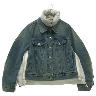 Sacai サカイ ジャケット デニムジャケット DSM限定 sacai gem 18CDGW-54 ブルー ホワイト コットン サイズ3 美品  52223