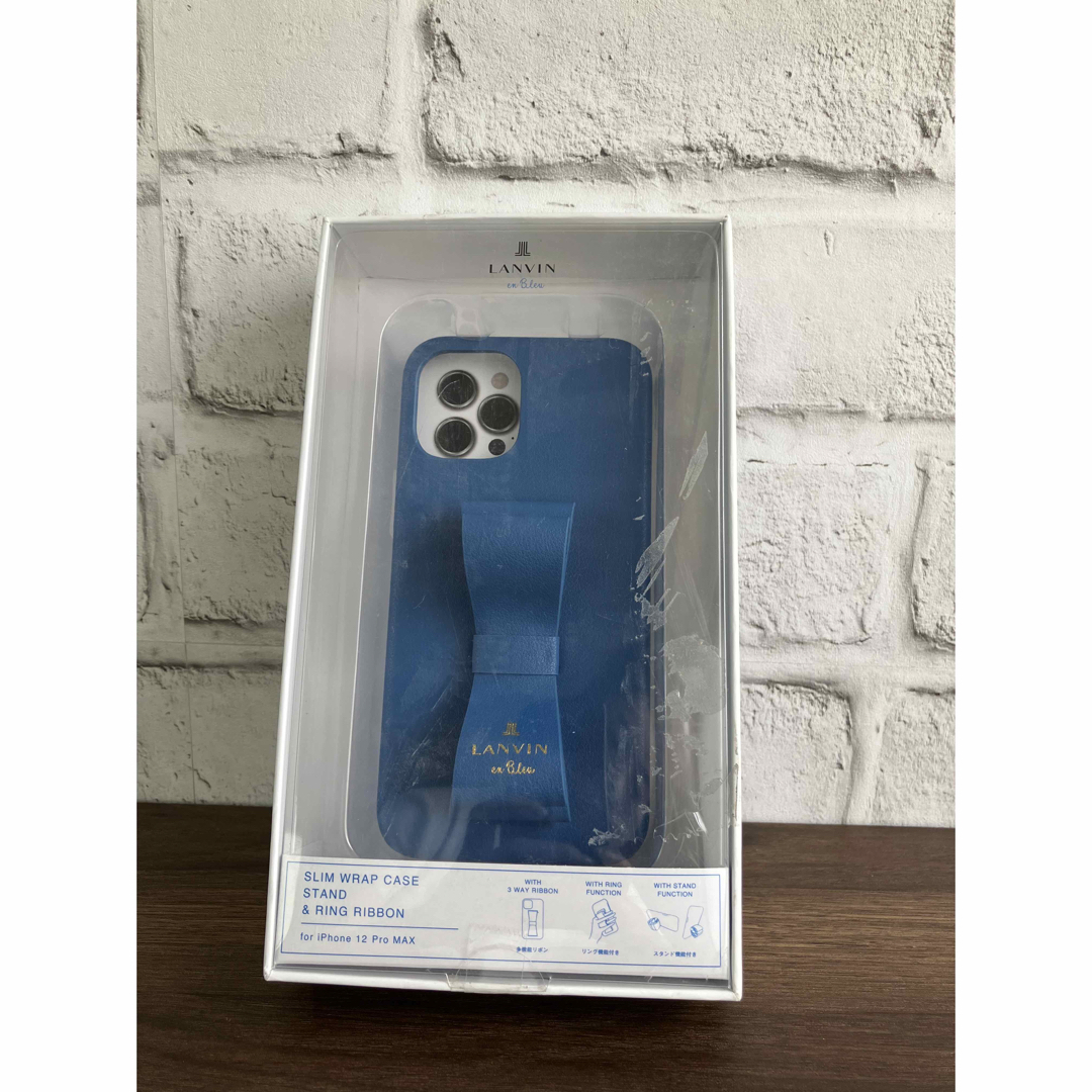 LANVIN en Bleu(ランバンオンブルー)の  LANVINenBleu iPhoneケース12 ProMAX   ブルー スマホ/家電/カメラのスマホアクセサリー(iPhoneケース)の商品写真