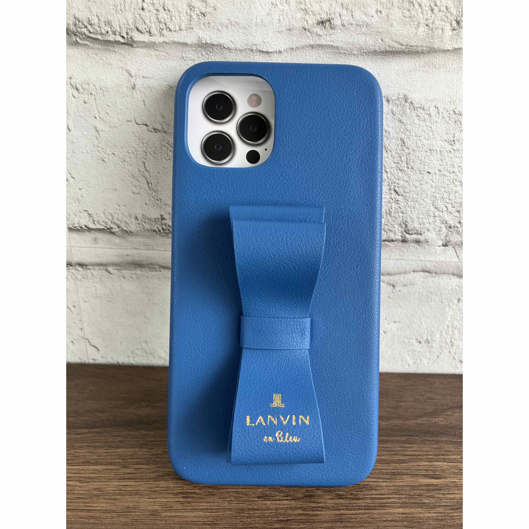 LANVIN en Bleu(ランバンオンブルー)の  LANVINenBleu iPhoneケース12 ProMAX   ブルー スマホ/家電/カメラのスマホアクセサリー(iPhoneケース)の商品写真