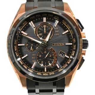 シチズン(CITIZEN)の【箱・保証書あり】CITIZEN
アテッサ　エコドライブ　LIGHT in BLACK限定モデル　AT8044-64E　531020***  チタニウム　ソーラ電波　腕時計　電波時計　クロノグラフ　2015年購入　メンズ【中古】松山久万ノ台店(腕時計(アナログ))