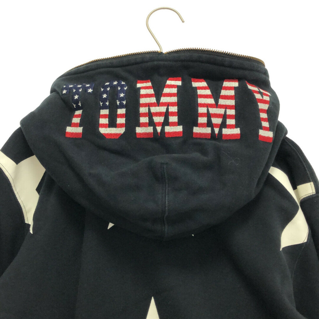 TOMMY HILFIGER(トミーヒルフィガー)のTOMMY HILFIGER トミーヒルフィガー フードロゴ刺繍 バックスタープリント ジップアップパーカー ブラック メンズのトップス(パーカー)の商品写真