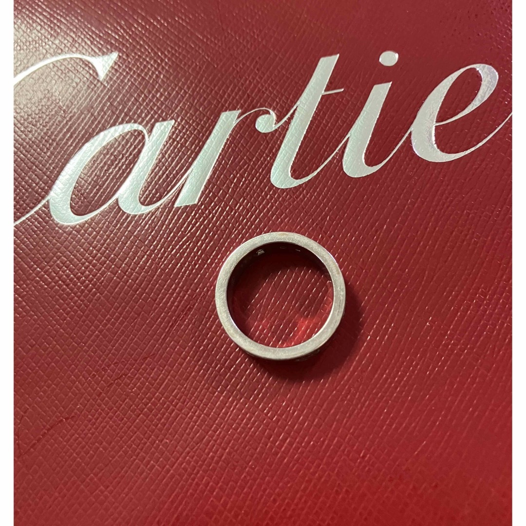 Cartier(カルティエ)のカルティエ　ラブリング　3Pダイヤ　ハーフダイヤ　ホワイトゴールド　49 レディースのアクセサリー(リング(指輪))の商品写真