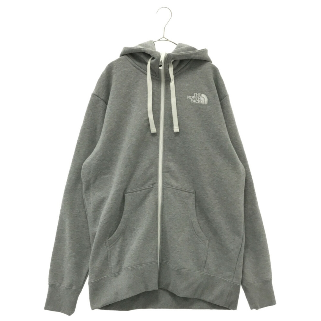 THE NORTH FACE ザノースフェイス REARVIEW FULLZIP HOODIE フードロゴ刺繍 スウェットフルジップアップパーカー NT11930 グレー54センチ肩幅