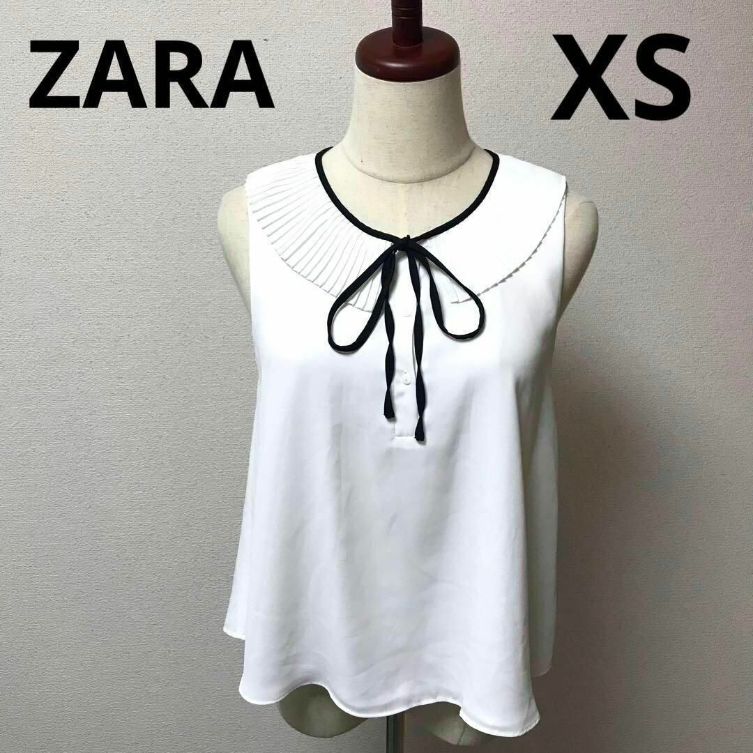 ZARA(ザラ)の1d レディース　ZARA ザラ　ノースリーブ　ブラウス　 S M 夏 レディースのトップス(シャツ/ブラウス(半袖/袖なし))の商品写真