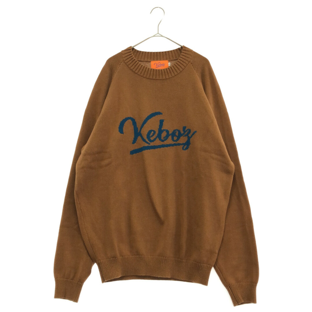 71センチ身幅KEBOZ ケボズ Icon Logo Cotton Knit Sweater アイコンロゴコットンニットセーター ブラウン