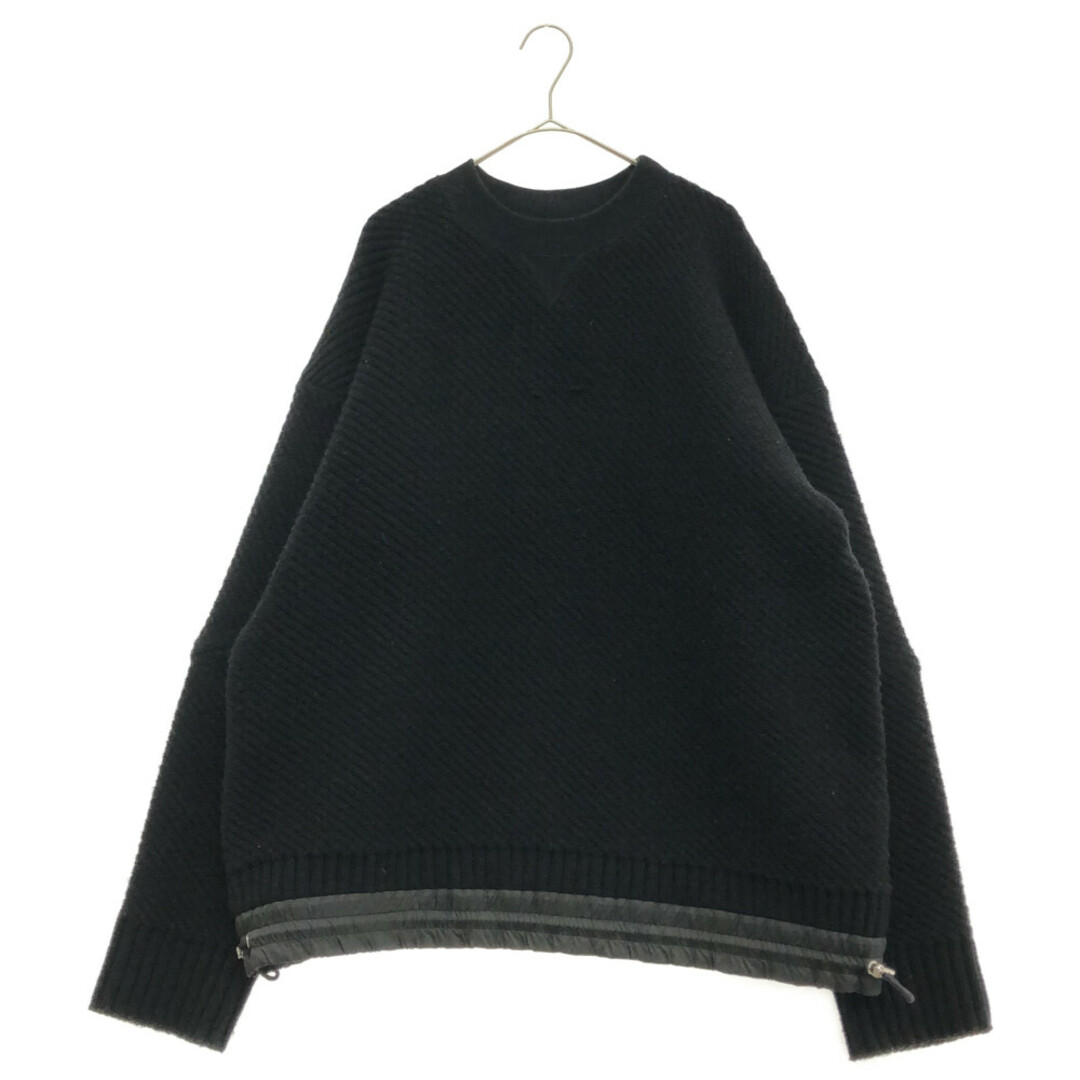 Sacai サカイ 21AW Wool Knit Pullover アジャスター付き ウールニット クルーネック プルオーバー 21-02614M ブラック | フリマアプリ ラクマ