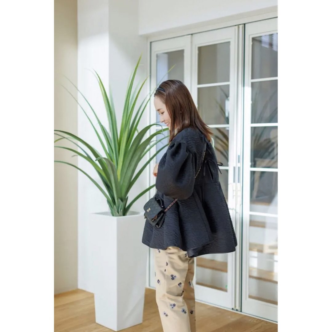 2021人気特価 新品 BLUELEA silky Silky blouse Jacquard jacquard