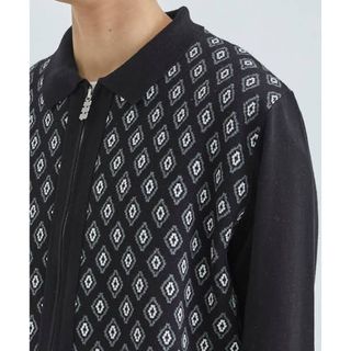 TTT_MSW - TTT MSW 23ss DIAMOND KNIT POLO BLACK XLの