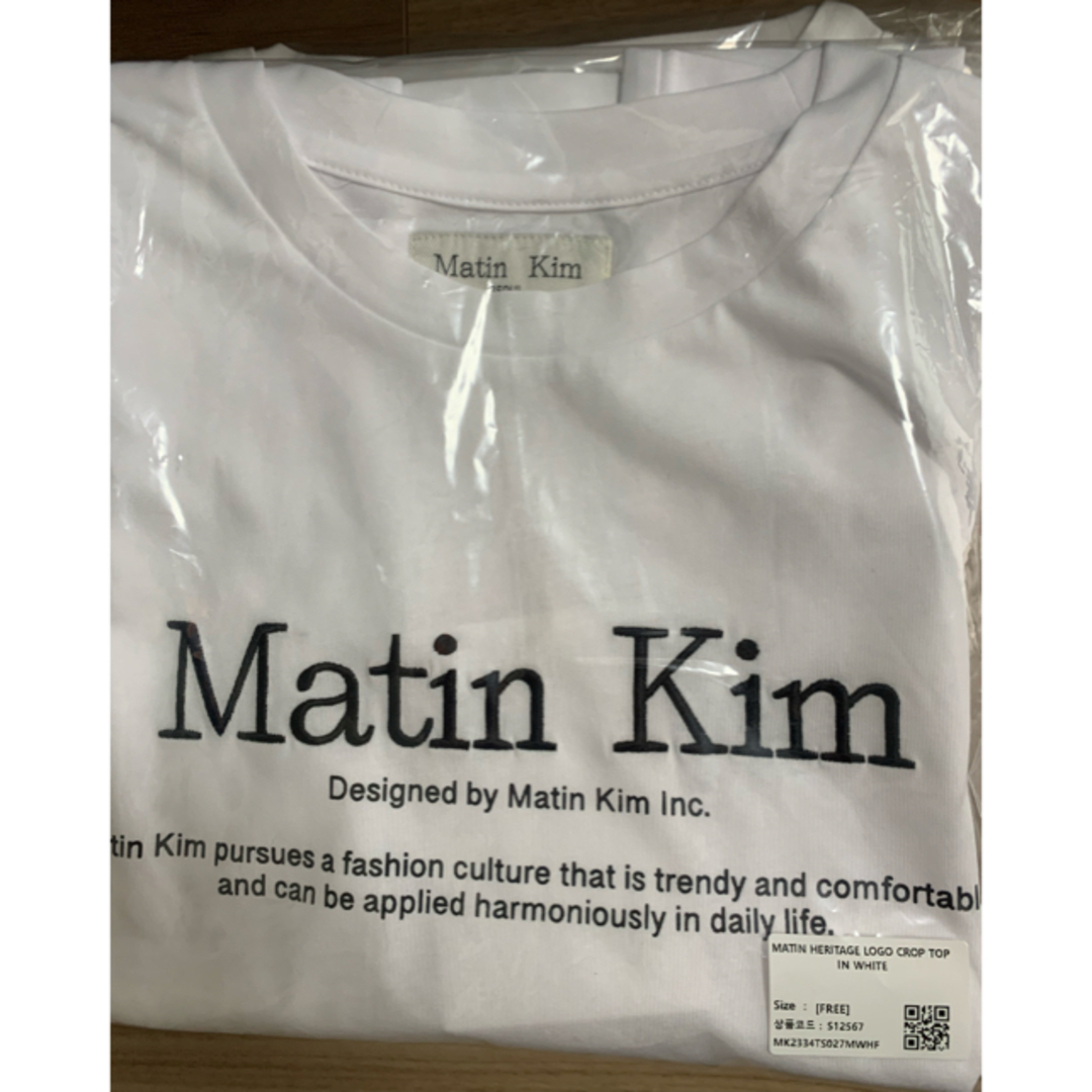 Tシャツ(半袖/袖なし) Matin Kim MATIN HERITAGE LOGO CROP TOP