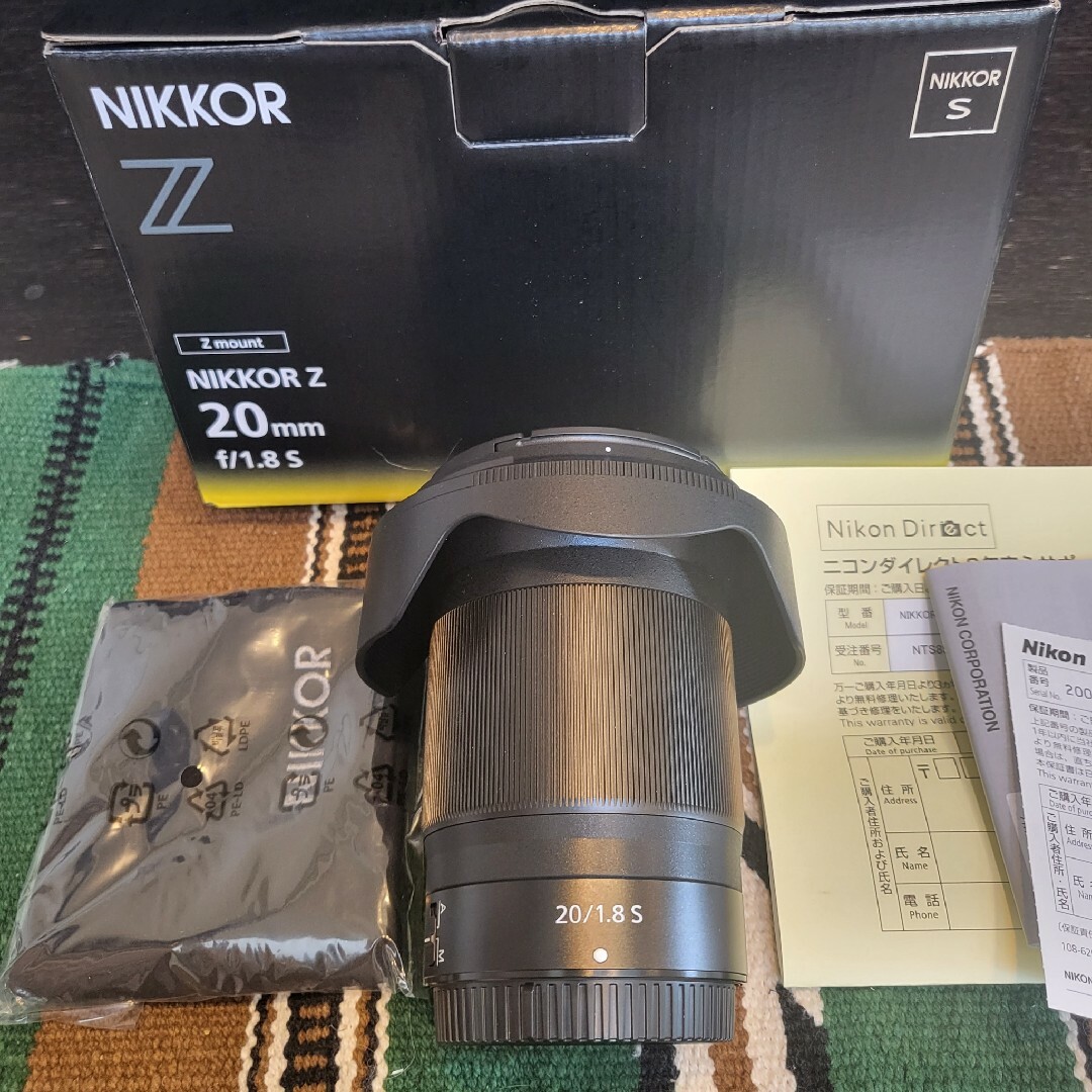 円形絞り防塵防滴Nikon NIKKOR Z 20mm f/1.8 S 美品レンズ