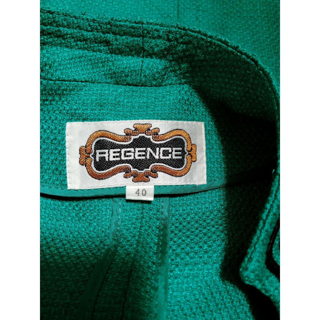 REGENCE　レジァンス　セットアップ　ジケット　スカート　スーツ　グリーン