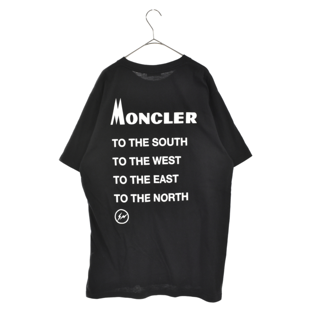 MONCLER モンクレール 18AW×FRAGMENT HIROSHI FUJIWARA TEE D209U8039850 フラグメント ヒロシ フジワラ ロゴ クルーネック半袖Tシャツ ブラック478センチ袖丈