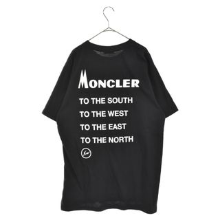 モンクレール(MONCLER)のMONCLER モンクレール 18AW×FRAGMENT HIROSHI FUJIWARA TEE D209U8039850 フラグメント ヒロシ フジワラ ロゴ クルーネック半袖Tシャツ ブラック(Tシャツ/カットソー(半袖/袖なし))