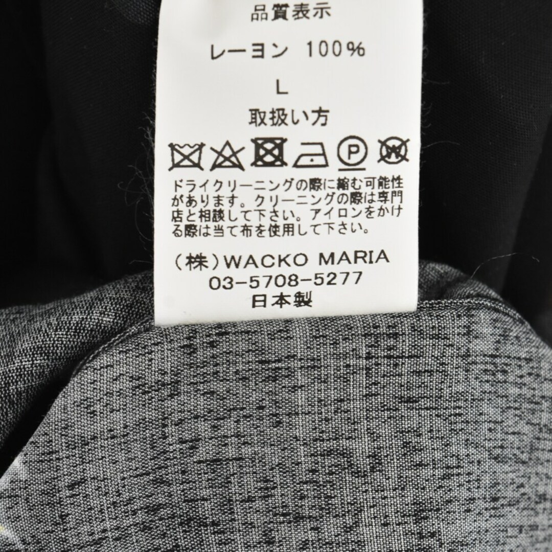 WACKO MARIA ワコマリア TIM LEHI S／S HAWAIIAN SHIRT TYPE-2 虎総柄 レーヨン 半袖開襟 アロハシャツ 半袖シャツ ブラック