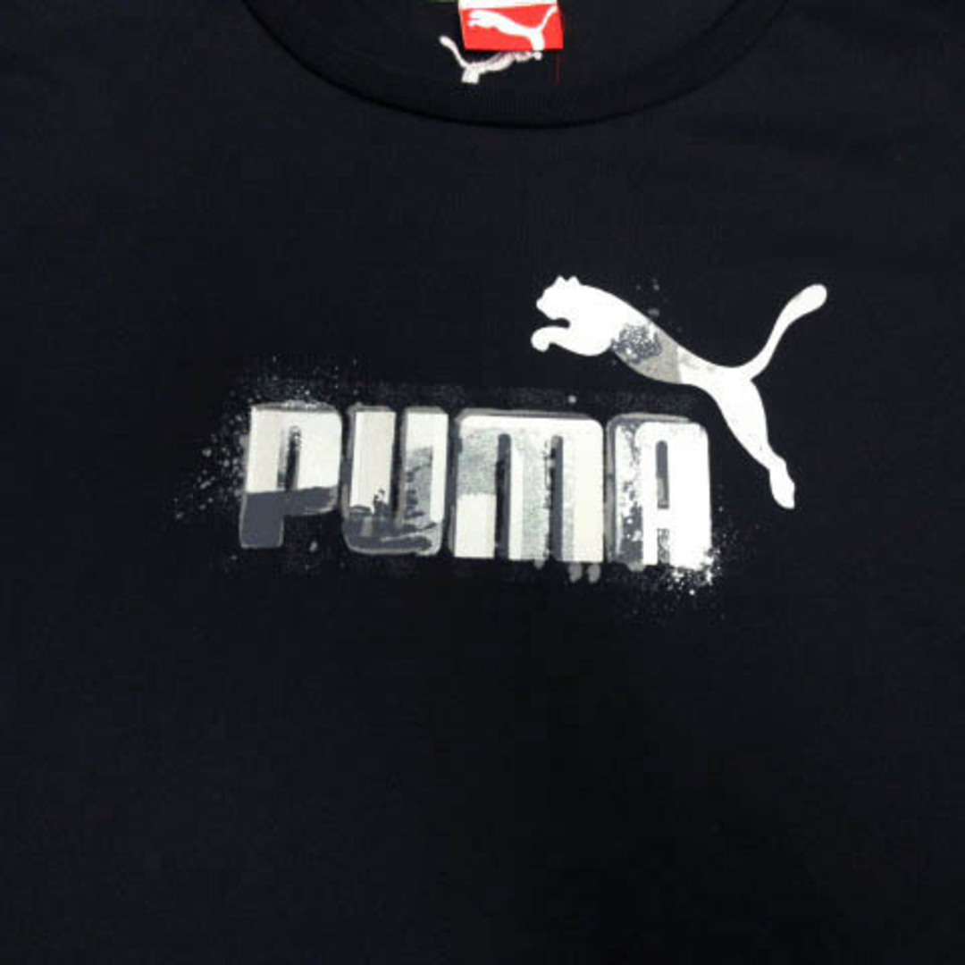 PUMA(プーマ)のプーマ PUMA Tシャツ 半袖 丸首 ロゴプリント 速乾 黒 シルバー M スポーツ/アウトドアのスポーツ/アウトドア その他(その他)の商品写真