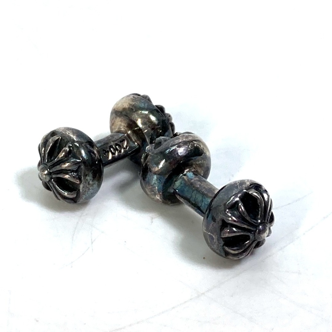 クロムハーツ CHROME HEARTS CUFFS BARBELL カフスバーベル クロスボール2個セット アクセサリー ペア セット カフス SV925 シルバー