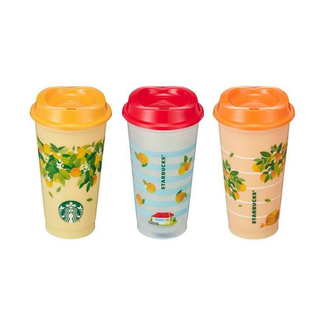 Starbucks(スターバックス)の韓国限定 スターバックス 済州島限定 リユーザブルカップ 3個セット 473ml インテリア/住まい/日用品のキッチン/食器(グラス/カップ)の商品写真