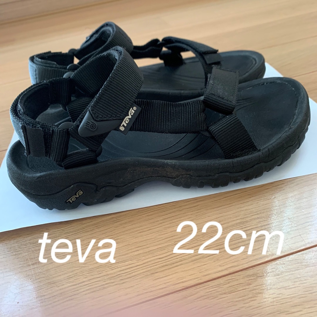 Teva テバ サンダル 22cm 黒