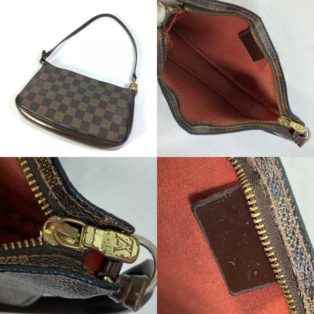 ルイヴィトン LOUIS VUITTON トゥルース メイクアップ N51982 肩掛け ショルダーバッグ ダミエ アクセサリーポーチ ハンドバッグ ダミエキャンバス エベヌ ブラウン