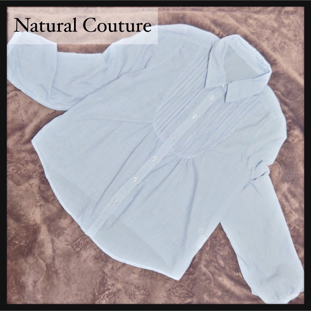 natural couture(ナチュラルクチュール)のNatural Couture ナチュラルクチュール ボタンダウンシャツ M レディースのトップス(シャツ/ブラウス(長袖/七分))の商品写真