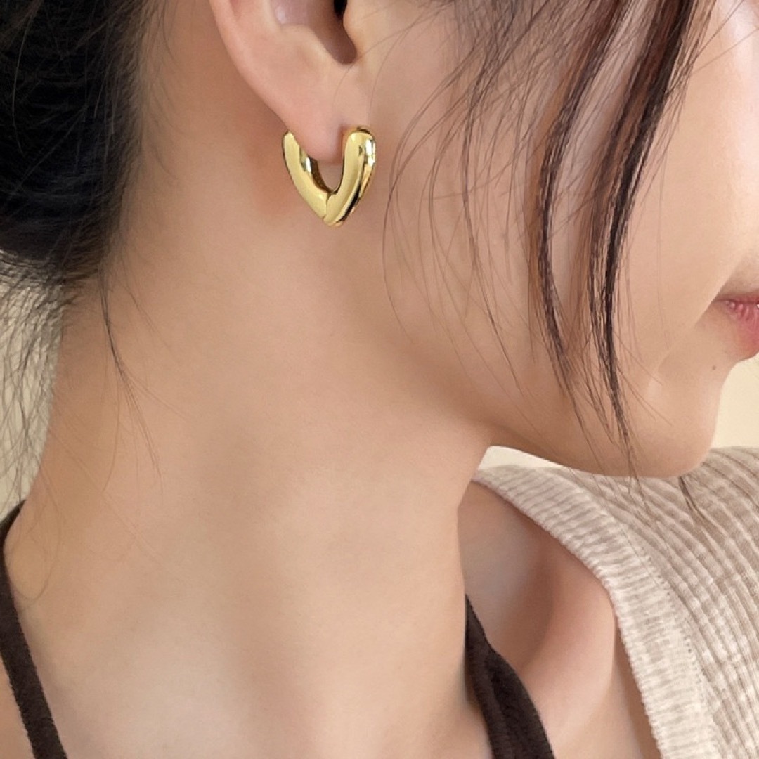 IENA - No.P2318⌇big heart pierce ❪gold❫ ⌇K18の通販 by siica