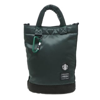 スターバックス(Starbucks)のスターバックス x ポーター ドラムバッグ　緑　ダークグリーン　Sサイズ　新品(ドラムバッグ)