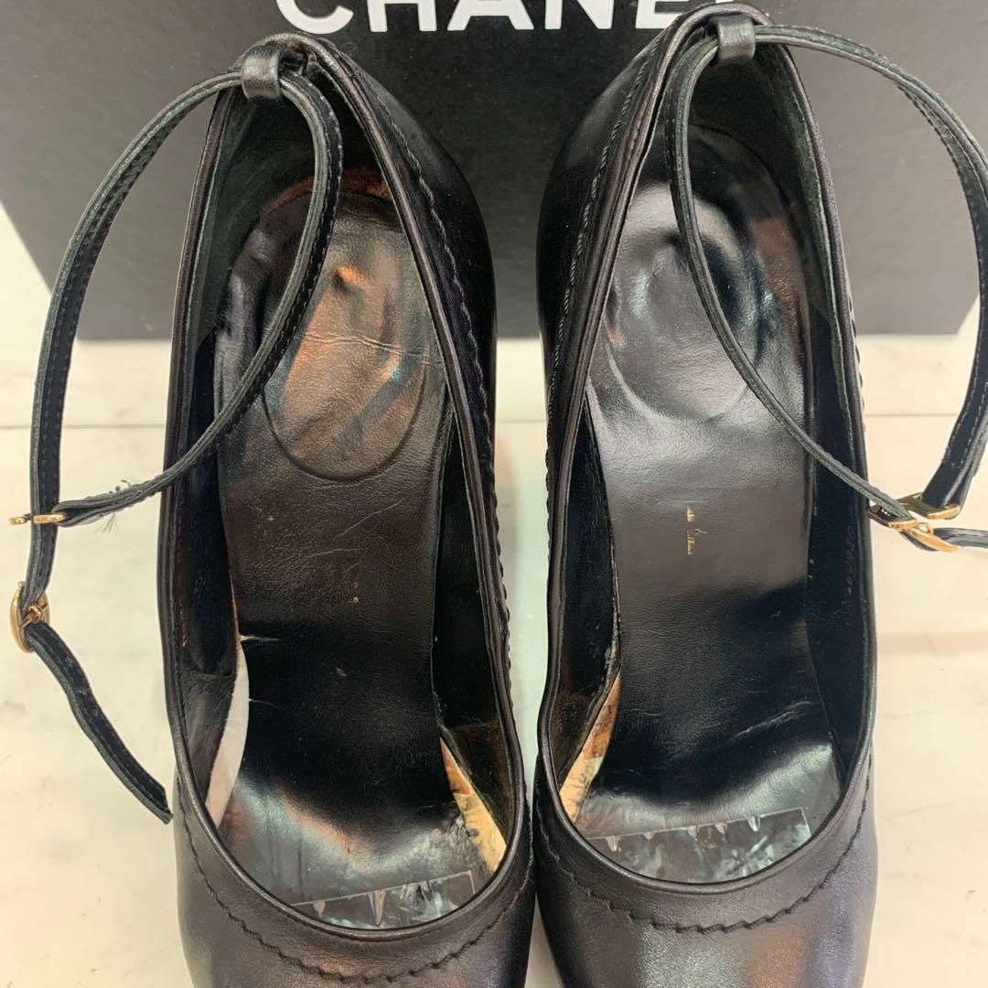 CHANEL シャネル ココマーク チャンキーヒール パンプス  サイズ37