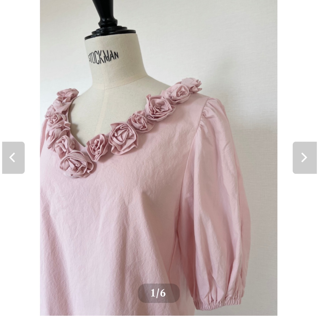 jnhearts rose blouse ローズブラウス ピンク - シャツ/ブラウス(半袖 ...