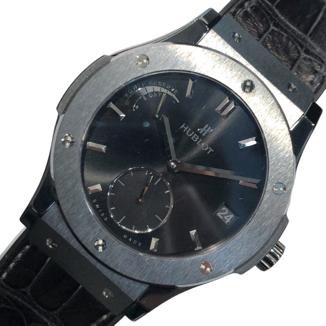 HUBLOT(ウブロ)のウブロ HUBLOT クラシック・フュージョン パワーリザーブ8デイズ オールブラック 516.CM.1440.LR ブラック チタン×セラミック 手巻き メンズ 腕時計 メンズの時計(その他)の商品写真
