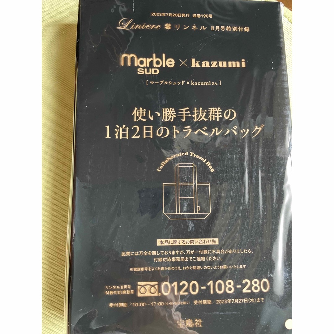 宝島社(タカラジマシャ)のリンネル8月号付録 トラベルバッグ レディースのバッグ(トートバッグ)の商品写真