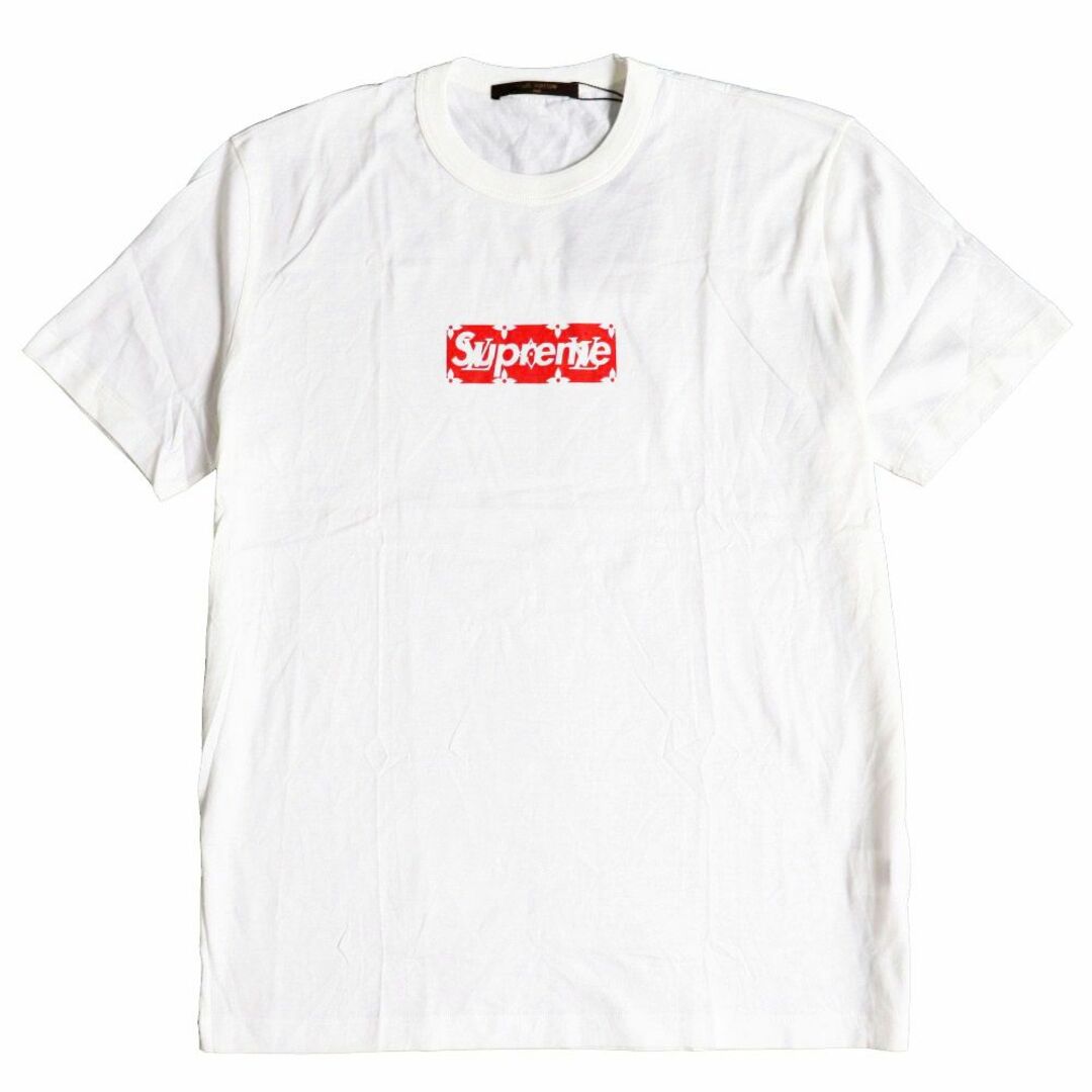 未使用品◆17AW ルイヴィトン×シュプリーム BOX Logo Tee ボックスロゴ コットン100％ 半袖 Tシャツ ホワイト XL 正規品 伊製 メンズ