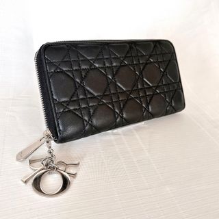 クリスチャンディオール(Christian Dior)のDIOR レディディオール　ロングウォレット　長財布　札入れ　カナージュ　極美品(財布)