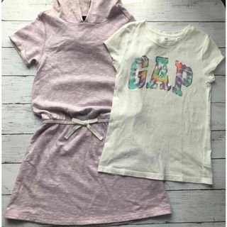 ギャップキッズ(GAP Kids)のGAP スエットワンピ　Tシャツ  130  セット売り(ワンピース)