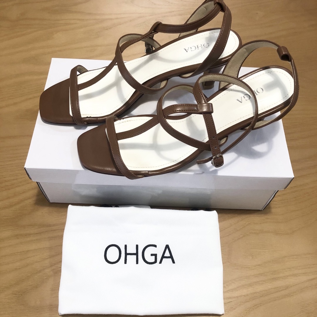 OHGA ラインスクエアサンダル　line square sandal