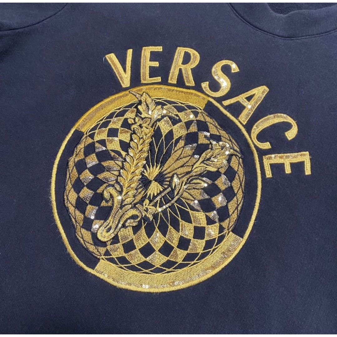 ヴェルサーチ スウェットトレーナー ロンT 長袖 VERSACE ゴールド M