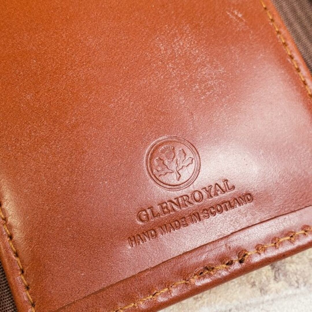 GLENROYAL(グレンロイヤル)の未使用 グレンロイヤル ☆ ブライドルレザー 三折財布 コンパクト 財布 札入れ メンズのファッション小物(折り財布)の商品写真