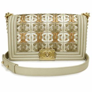 シャネル(CHANEL)のシャネル ボーイシャネル ドバイ限定 ココマーク チェーンショルダーバッグ 斜め掛け カーフスキン レザー メタリックゴールド ゴールド 金 A67086 CHANEL（新品・未使用品）(ショルダーバッグ)