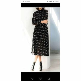 ダブルスタンダードクロージング(DOUBLE STANDARD CLOTHING)のダブルスタンダードクロージング　ダルメシアン柄ワンピース【未使用】(ロングワンピース/マキシワンピース)