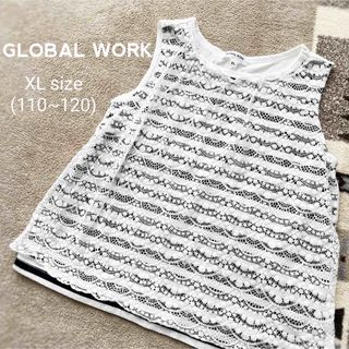 グローバルワーク(GLOBAL WORK)のGLOBAL WORK ボーダーノースリーブ(Tシャツ/カットソー)