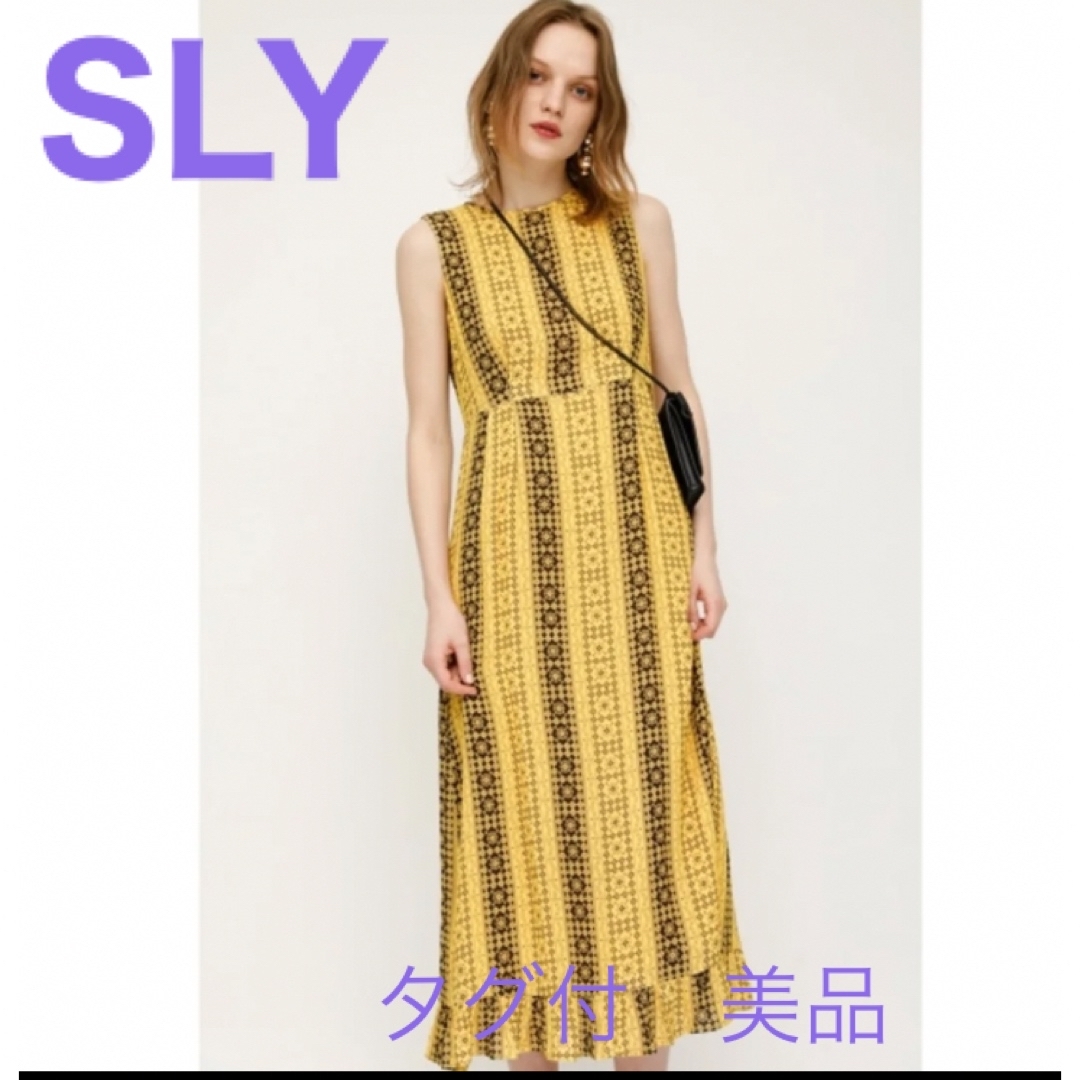 SLY 【タグ付き 美品】SLY スライ 花柄 ロングワンピース イエローの通販 by Yuki 美品 SLY ワンピース