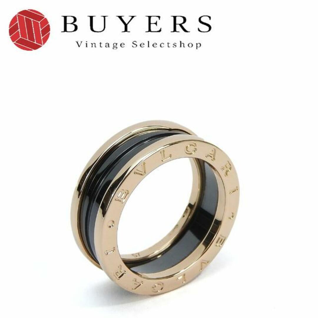 ブルガリ  B-zero1 ビー ゼロワンリング 指輪 57 日本サイズ17号 750PG K18 約9.2g ピンクゴールド ブラック セラミック アクセサリー ジュエリー 小物 男性 女性 メンズ レディース BVLGARI jewelry Accessories ring