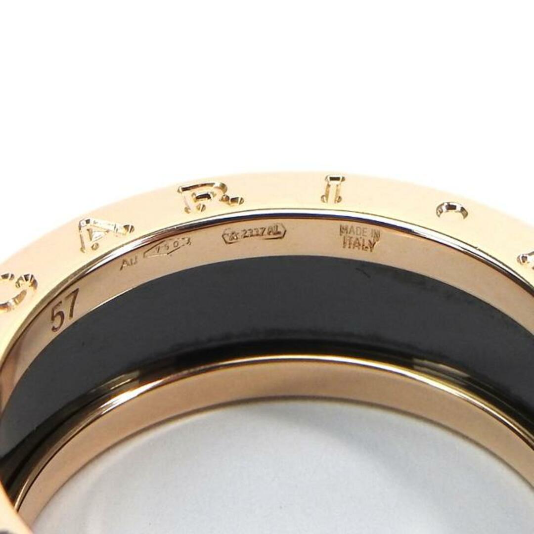 ブルガリ  B-zero1 ビー ゼロワンリング 指輪 57 日本サイズ17号 750PG K18 約9.2g ピンクゴールド ブラック セラミック アクセサリー ジュエリー 小物 男性 女性 メンズ レディース BVLGARI jewelry Accessories ring