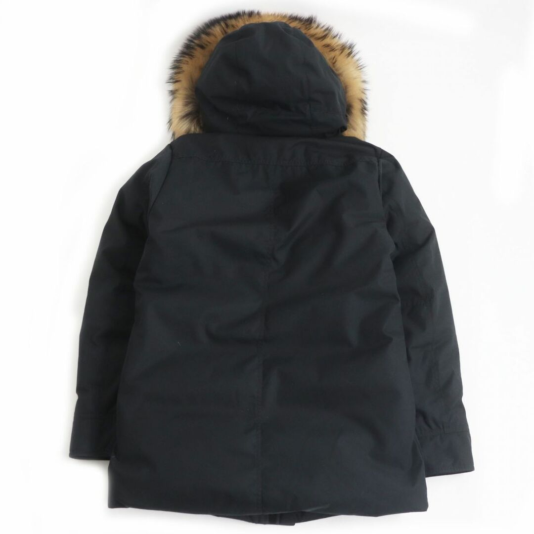 美品□PYRENEX/ピレネックス ANNECY FUR ラクーンファー フーデッド ダブルZIP ダウンコート/ダウンジャケット ブラック M 正規品 メンズ