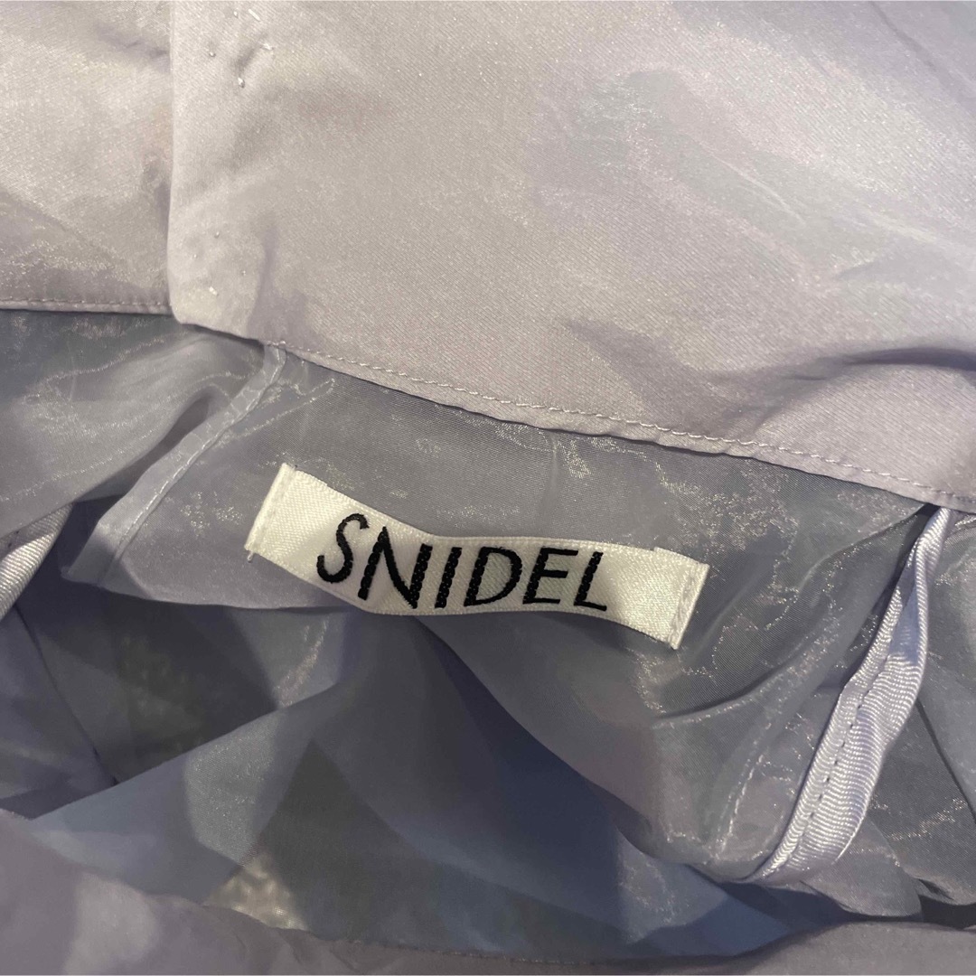 SNIDEL(スナイデル)のsnidel スナイデル パフスリーブボリュームワンピース ラベンダー 0 レディースのワンピース(ロングワンピース/マキシワンピース)の商品写真