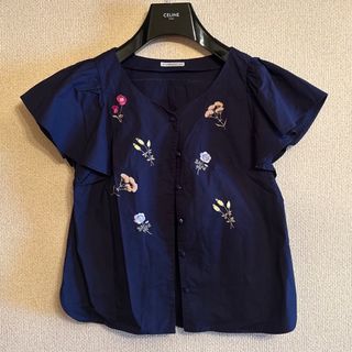 ウィルセレクション(WILLSELECTION)のWILLSELECTION フリル花柄刺繍ブラウス(シャツ/ブラウス(半袖/袖なし))