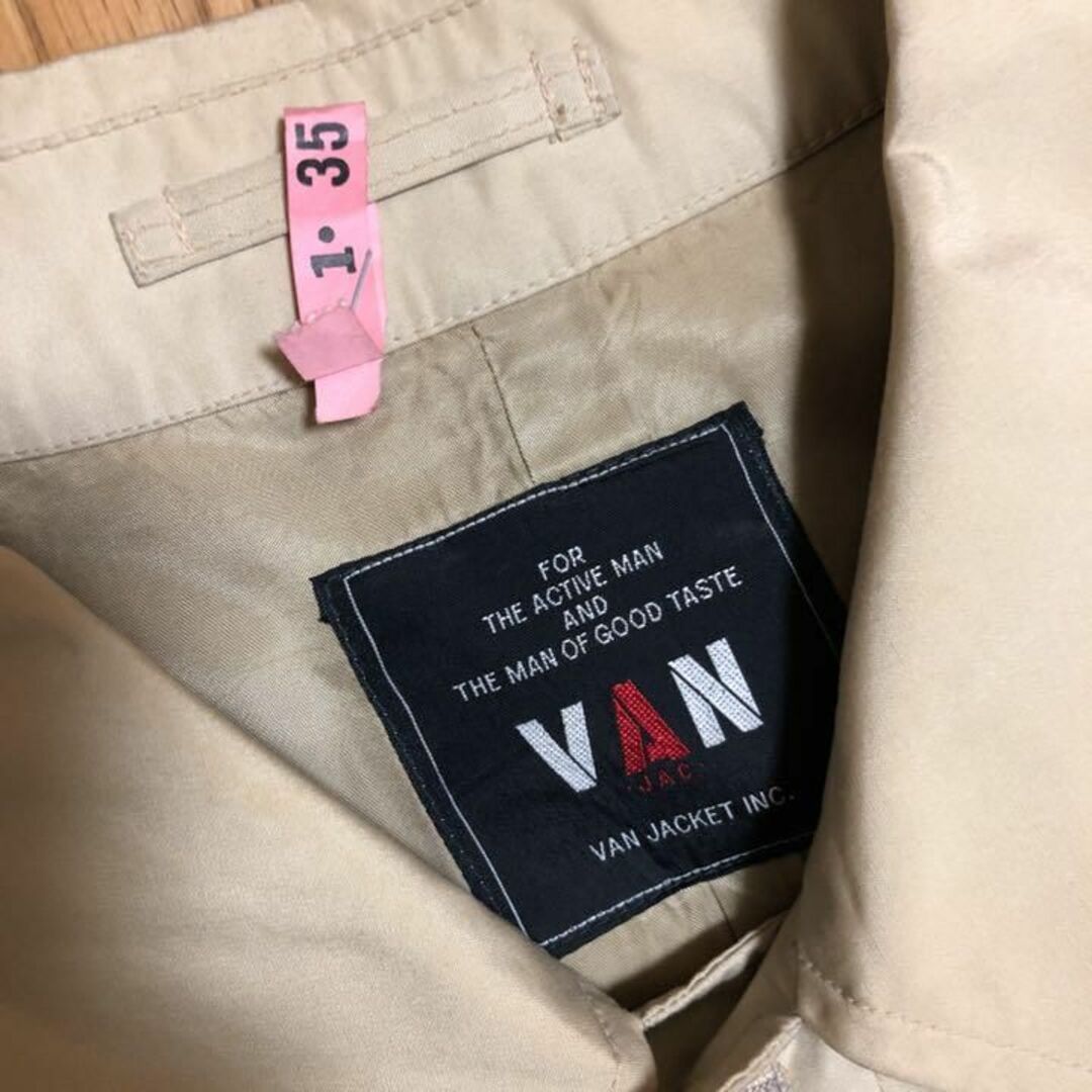 VAN(バン)の70〜80s VAN JACKET スプリングコート 薄いベージュ トレンチ メンズのジャケット/アウター(ステンカラーコート)の商品写真