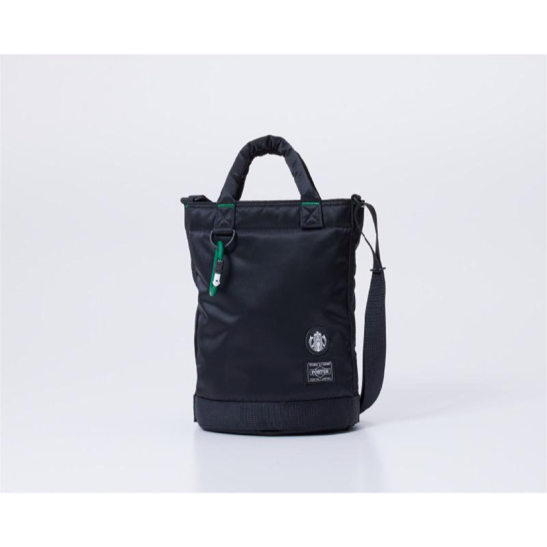 Starbucks - PORTER コーヒービーンシェイプ ドラムバッグ S ブラック